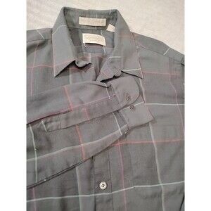 weekends in California Mens medium long sleeve button up grey business casual